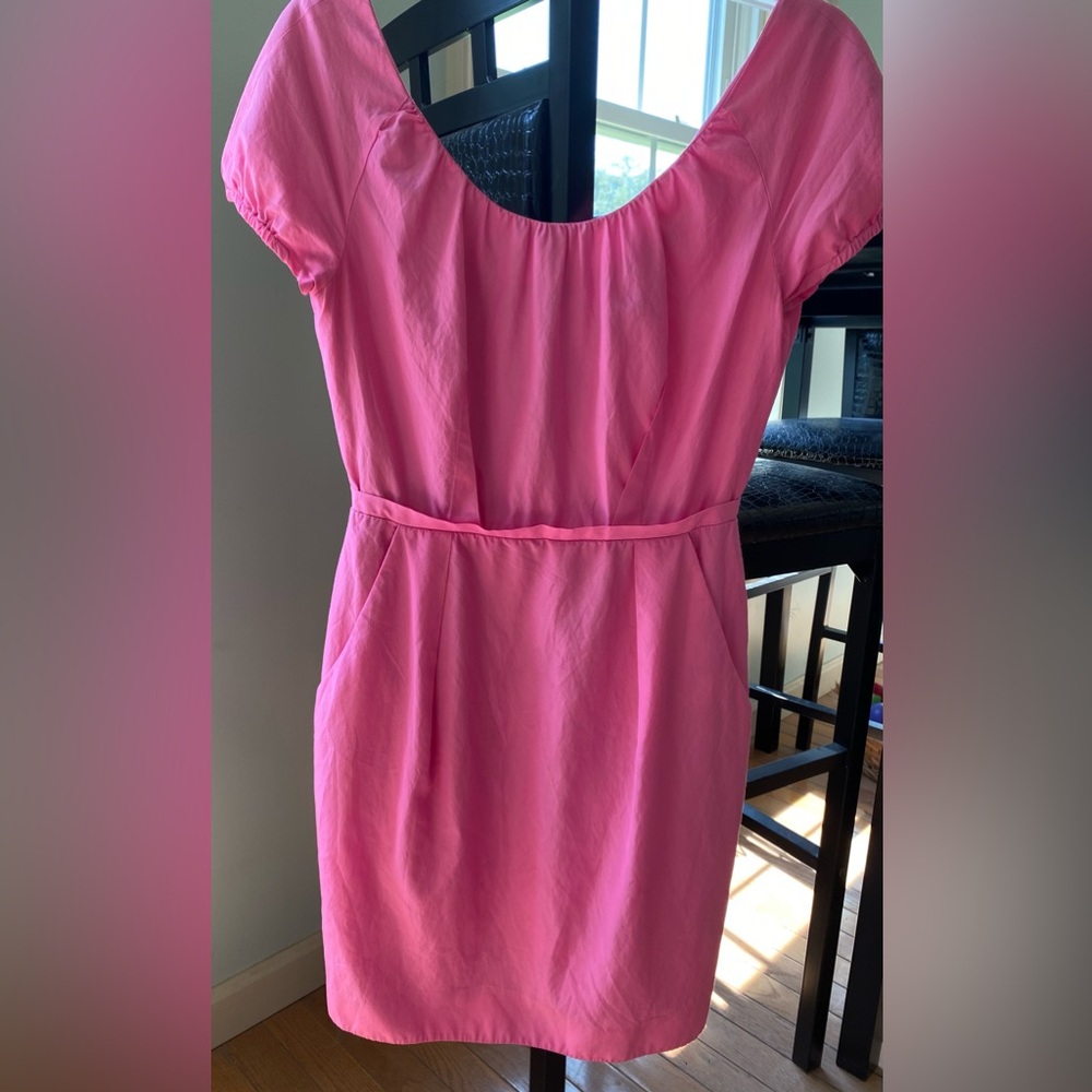 Barbie Pink J. Crew Scoop Neck Summer Dress Size 0 EUC